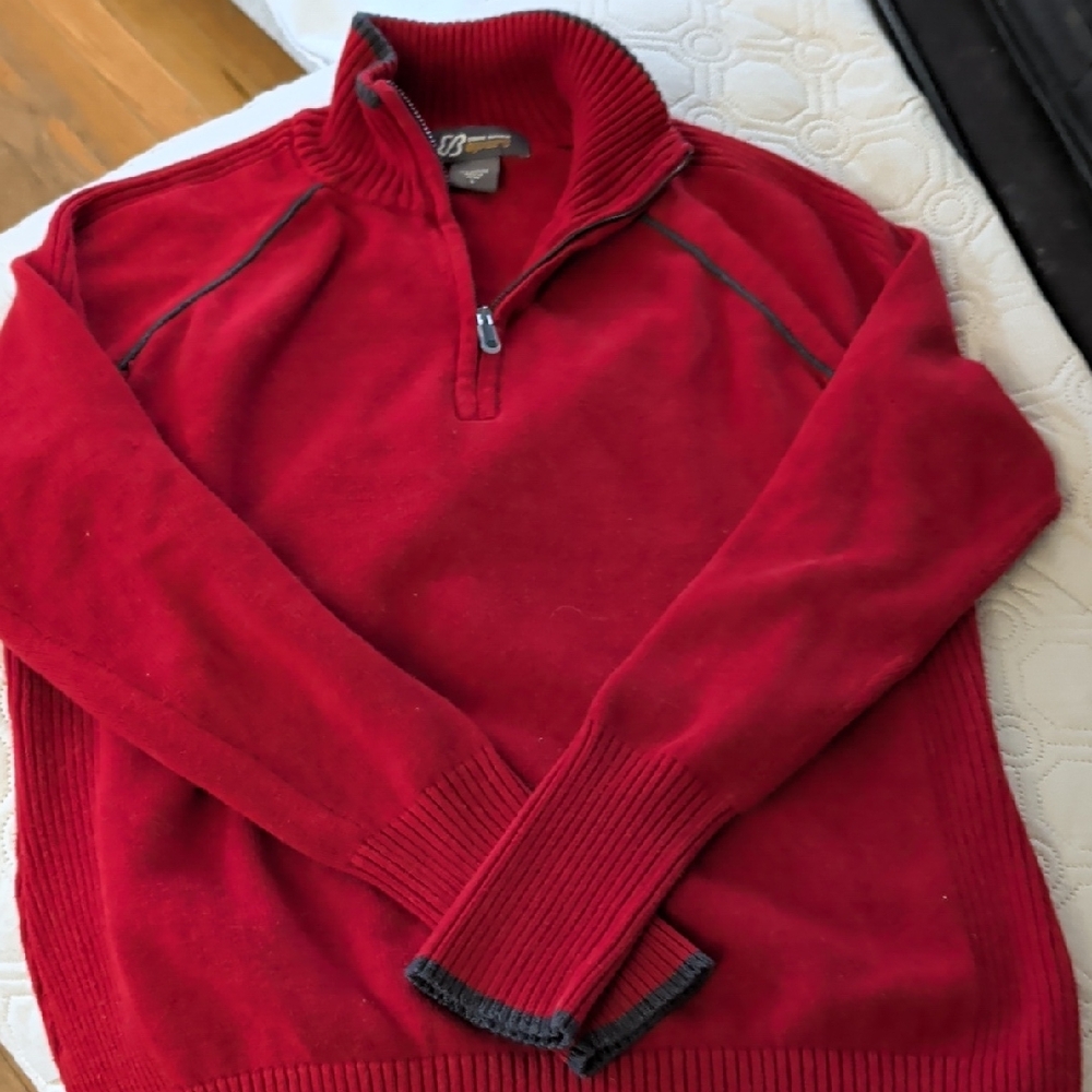 Eddie Bauer Women's Rich Red V-Neck Sweater